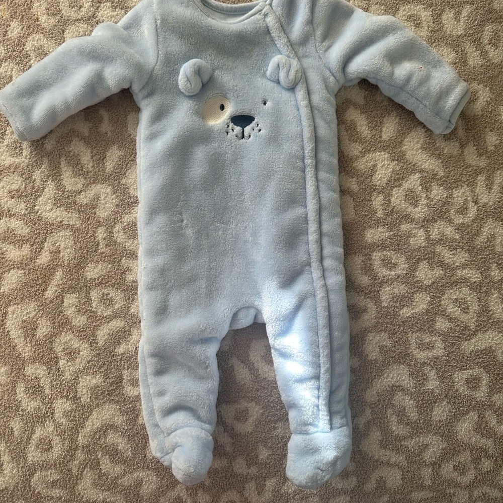 Absorba Light Blue Bear Footie